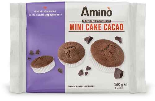 AMINO' MINI CAKE CACAO 4 PEZZI DA 40 G - Farmacia Del Monaco