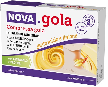 NOVA GOLA MIELE LIMONE 20 COMPRESSE - Farmacia Del Monaco