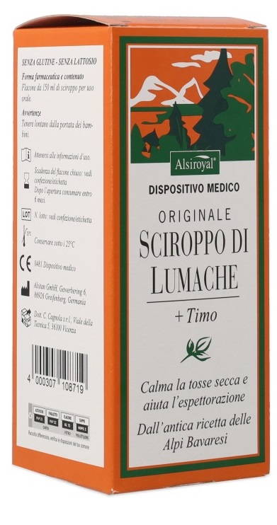 SCIROPPO LUMACHE ORIGINALE ALSITAN 150 ML - Farmacia Del Monaco