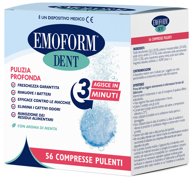COMPRESSE PULENTI EMOFORM DENT 56 PEZZI - Farmacia Del Monaco