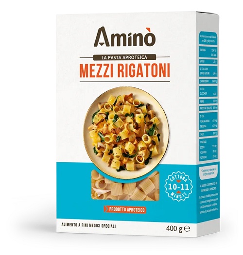 AMINO' MEZZI RIGATONI APROTEICI 400 G - Farmacia Del Monaco