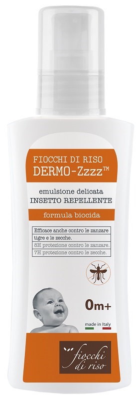 FIOCCHI DI RISO DERMO ZZZZ EMULSIONE DELICATA REPELLENTE 0 MESI + 100 ML - Farmacia Del Monaco