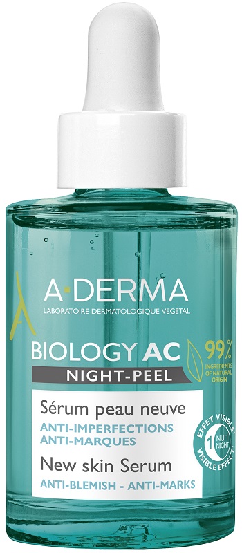 ADERMA BIOLOGY AC SIERO NIGHT PEEL 30 ML - Farmacia Del Monaco