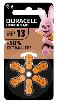 DURACELL EASY TAB 13 ARANCIO BATTERIA PER APPARECCHIO ACUSTICO 6 PEZZI - Farmacia Del Monaco