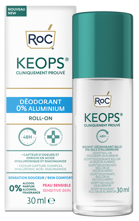 ROC KEOPS DEODORANT ROLL ON 0% ALUMINIUM 30 ML - Farmacia Del Monaco