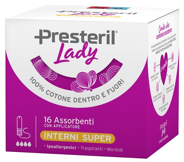 LADY PRESTERIL  ASSORBENTE INTERNO COMPACT SUPER PLUS 16 PEZZI - Farmacia Del Monaco