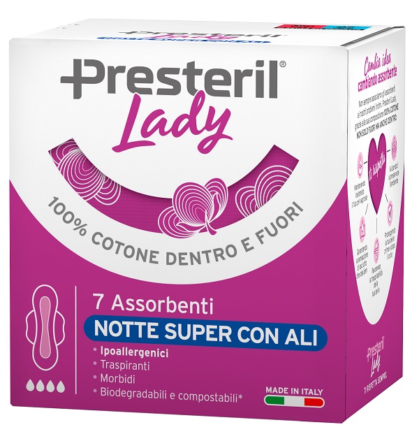 LADY PRESTERIL ASSORBENTI NOTTE SUPER ALI 7 PEZZI - Farmacia Del Monaco