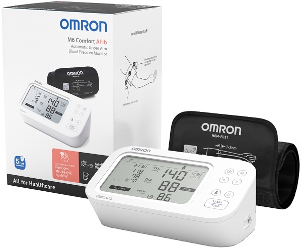 SFIGMOMANOMETRO DA BRACCIO OMRON M6 COMFORT AFIB - Farmacia Del Monaco