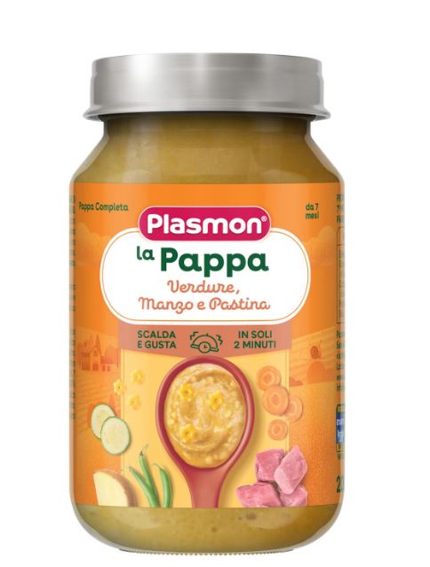 PLASMON LA PAPPA VERDURE MANZO E PASTINA 200 G - Farmacia Del Monaco