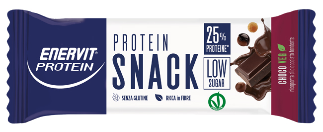 ENERVIT PROTEIN SNACK CHOCO VEG LOW SUGAR 33 G X 25 PEZZI - Farmacia Del Monaco