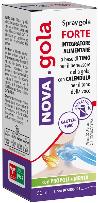 NOVA GOLA SPRAY FORTE 30 ML - Farmacia Del Monaco