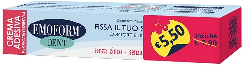 CREMA ADESIVA EMOFORM DENT PER PROTESI DENTALE 45 G TAGLIO PREZZO - Farmacia Del Monaco