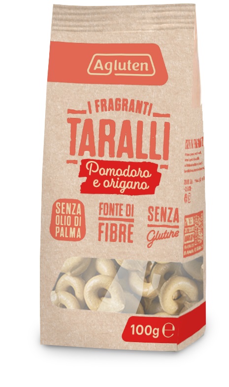 AGLUTEN TARALLI POMODORO E ORIGANO 100 G - Farmacia Del Monaco