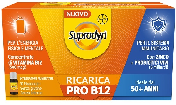 SUPRADYN RICARICA PRO B12 10 FLACONCINI - Farmacia Del Monaco