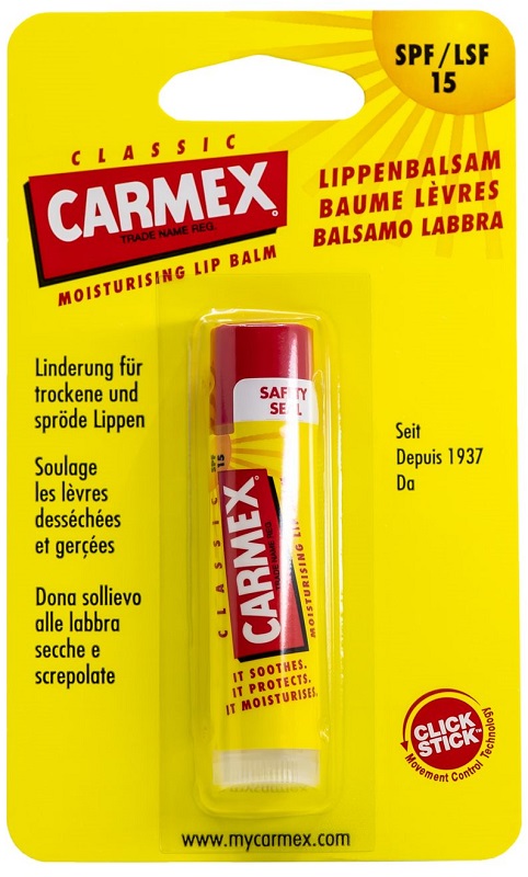 CARMEX BALSAMO LABBRA CLASSICO SPF15 4,25 G - Farmacia Del Monaco
