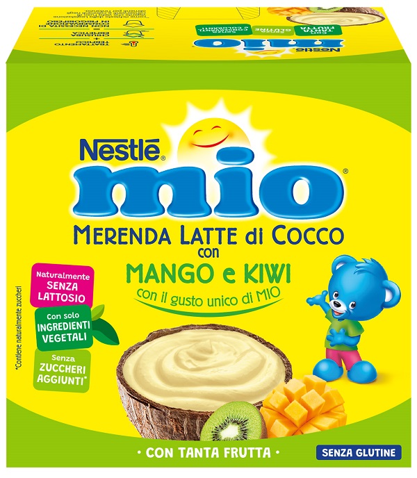 MIO MERENDA LATTE DI COCCO CON MANGO E KIWI 4 PEZZI DA 90 G - Farmacia Del Monaco