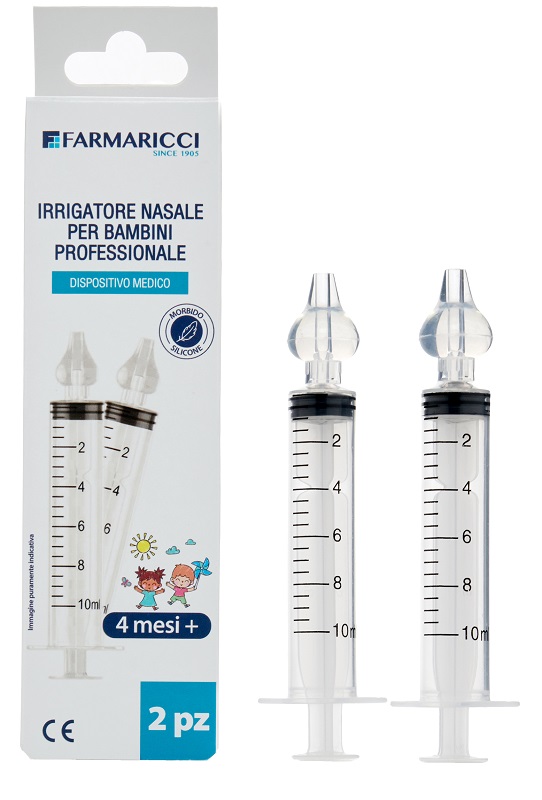 IRRIGATORE NASALE BAMBINI FARMARICCI 2 PEZZI - Farmacia Del Monaco