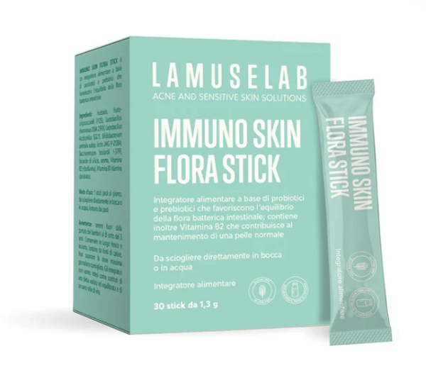 LAMUSELAB IMMUNO SKIN FLORA STICK 30 BUSTINE - Farmacia Del Monaco