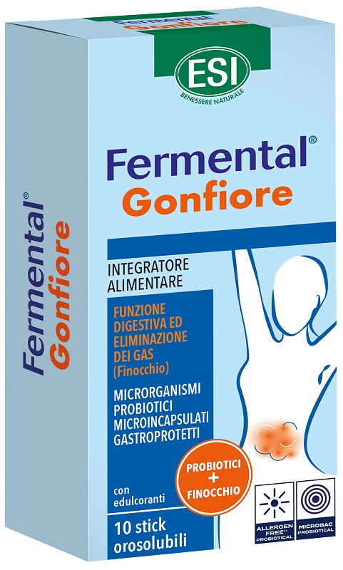 ESI FERMENTAL GONFIORE 10 STICK OROSOLUBILI - Farmacia Del Monaco