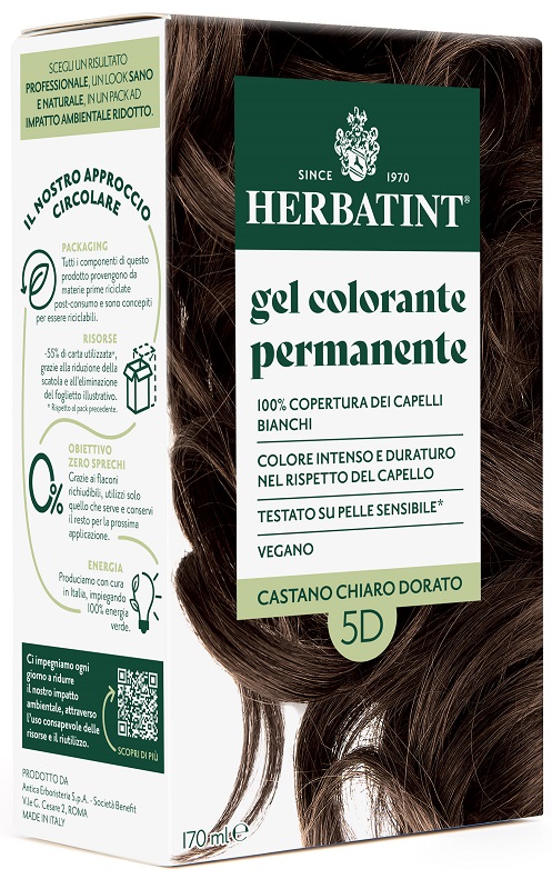 HERBATINT 5D CASTANO CHIARO DORATO 170 ML - Farmacia Del Monaco