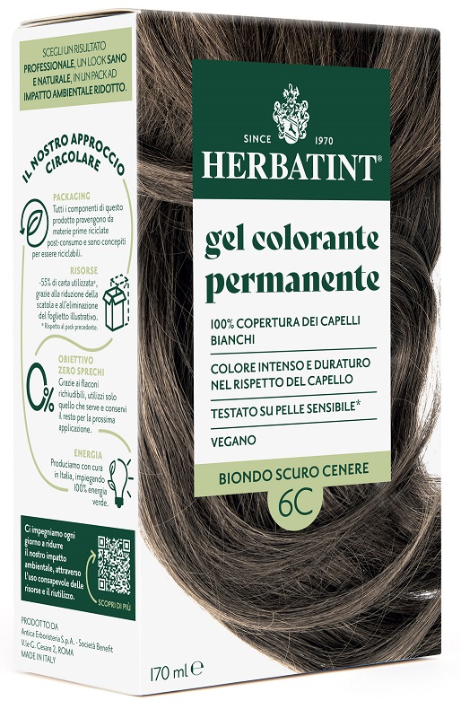 HERBATINT 6C BIONDO SCURO CENERE 170 ML - Farmacia Del Monaco