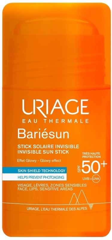 URIAGE EAU THERMALE BARIESUN SPF50+ STICK SOLAIRE INVISIBILE EFFET GLOWY 18 G - Farmacia Del Monaco