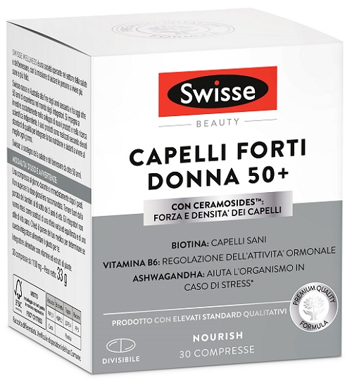 SWISSE CAPELLI FORTI DONNA 50+ 30 COMPRESSE - Farmacia Del Monaco