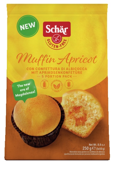 SCHAR MUFFIN APRICOT 5 PEZZI DA 50 G - Farmacia Del Monaco