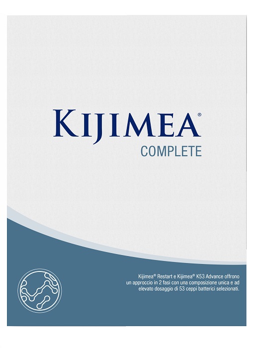 KIJIMEA COMPLETE KIJIMEA RESTART 27 CAPSULE DA 0,29 G + KIJIMEA 53 ADVANCE 84 CAPSULE DA 0,26 G - Farmacia Del Monaco