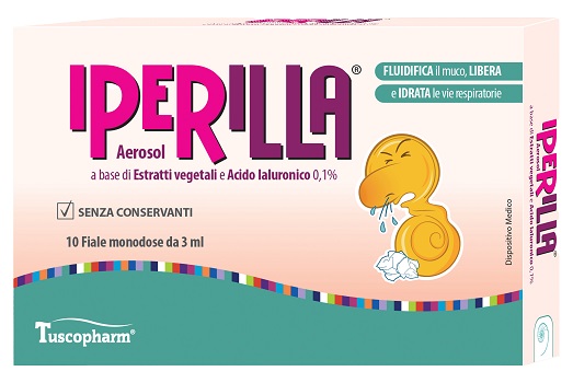 AEROSOL IPERILLA 10 FIALE MONODOSE DA 3 ML A BASE DI ESTRATTI VEGETALI E ACIDO IALURONICO 0,1% - Farmacia Del Monaco
