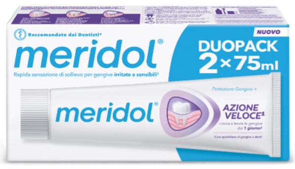 MERIDOL DENTIFRICIO AZIONE VELOCE 75 ML BITUBO - Farmacia Del Monaco