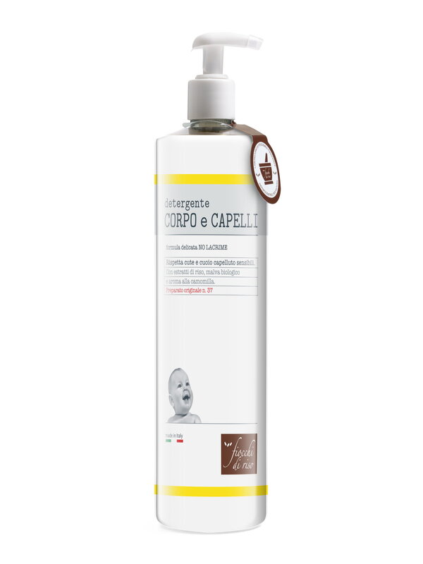 FIOCCHI DI RISO DETERGENTE CORPO E CAPELLI CAMOMILLA 750 ML - Farmacia Del Monaco