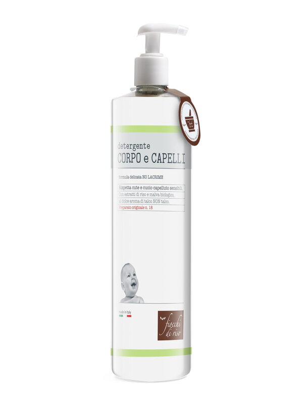 FIOCCHI DI RISO DETERGENTE CORPO E CAPELLI TALCO 750 ML - Farmacia Del Monaco