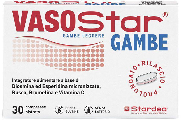 VASOSTAR GAMBE 30 COMPRESSE BISTRATO SENZA GLUTINE SENZA LATTOSIO - Farmacia Del Monaco